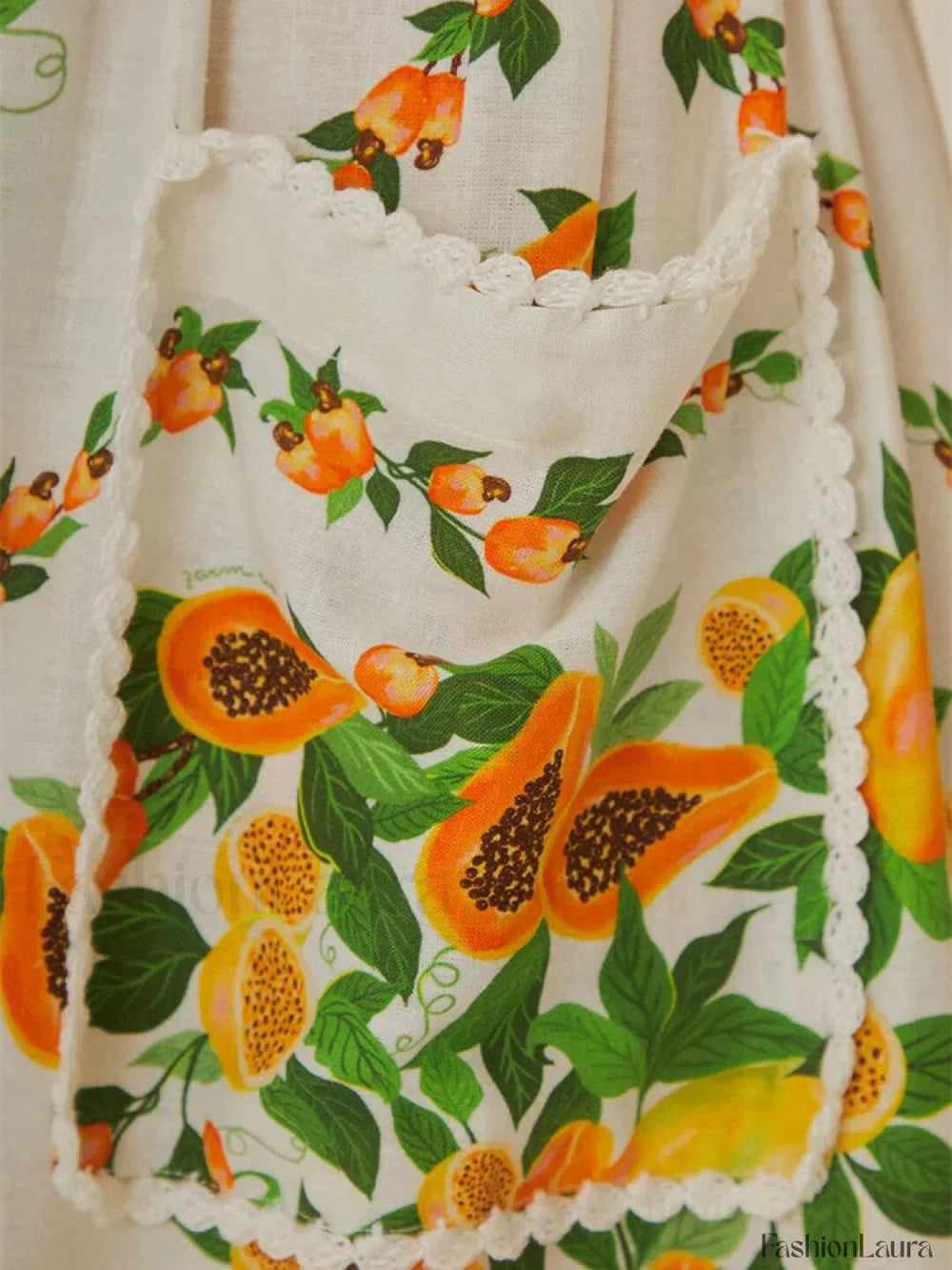 Floral Pocket Square Neck Maxi Dress