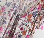 JuliaFashion-Floral Print Cotton Wrap Dress