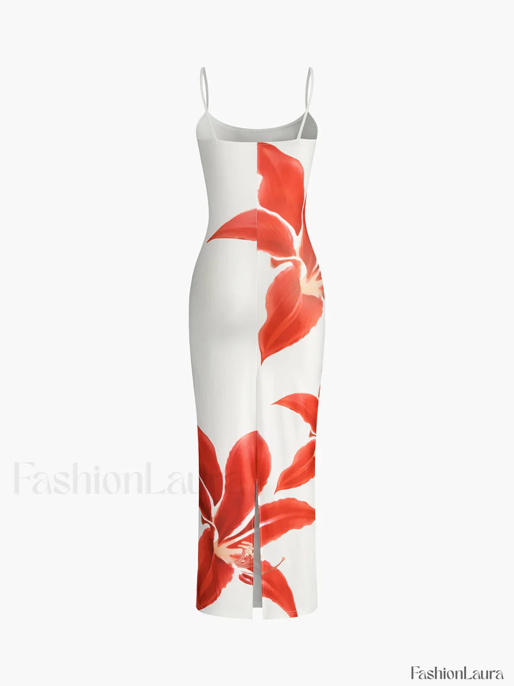 Floral Print Sleeveless Split Long Dress Dresses