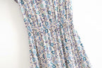 JuliaFashion-Floral Printed Sleeveless Midi Dress