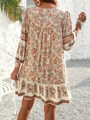 Floral Printed Tassel Boho Dress