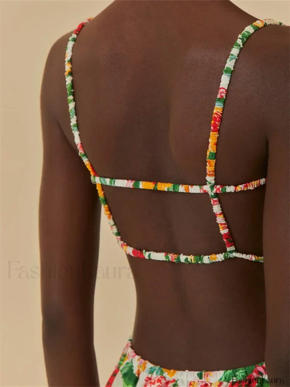 Floral Ruched Button Strap Maxi Dress