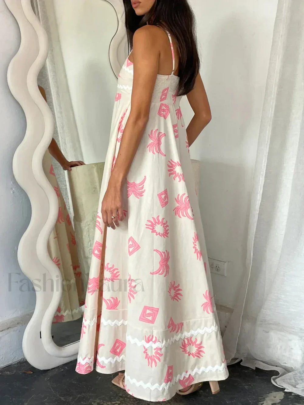 Floral Sun Print Maxi Dress