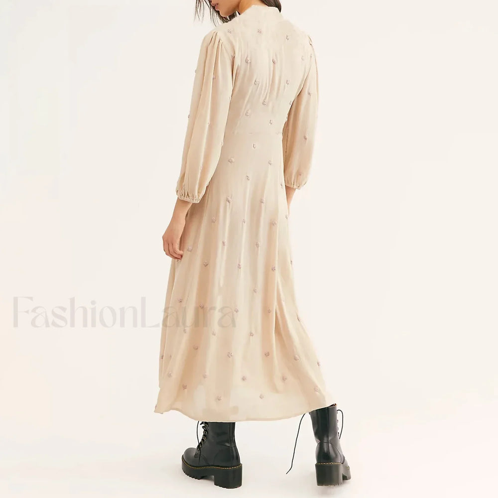 Floral Swing Maxi Boho Dress