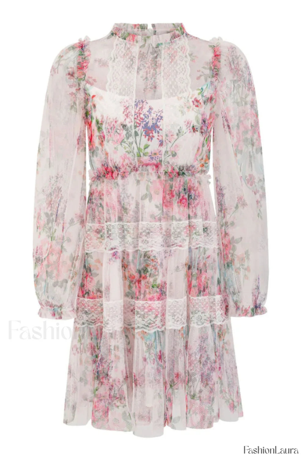 Floral Wonder Stylish Micro Mini Dress S / Apricot