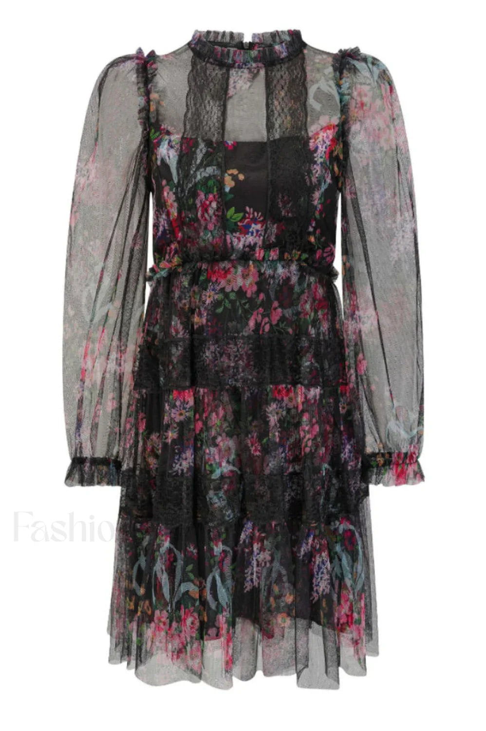 Floral Wonder Stylish Micro Mini Dress S / Black