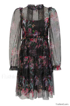 Floral Wonder Stylish Micro Mini Dress S / Black