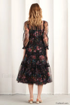 Floral Wonder Stylish Midi Dress