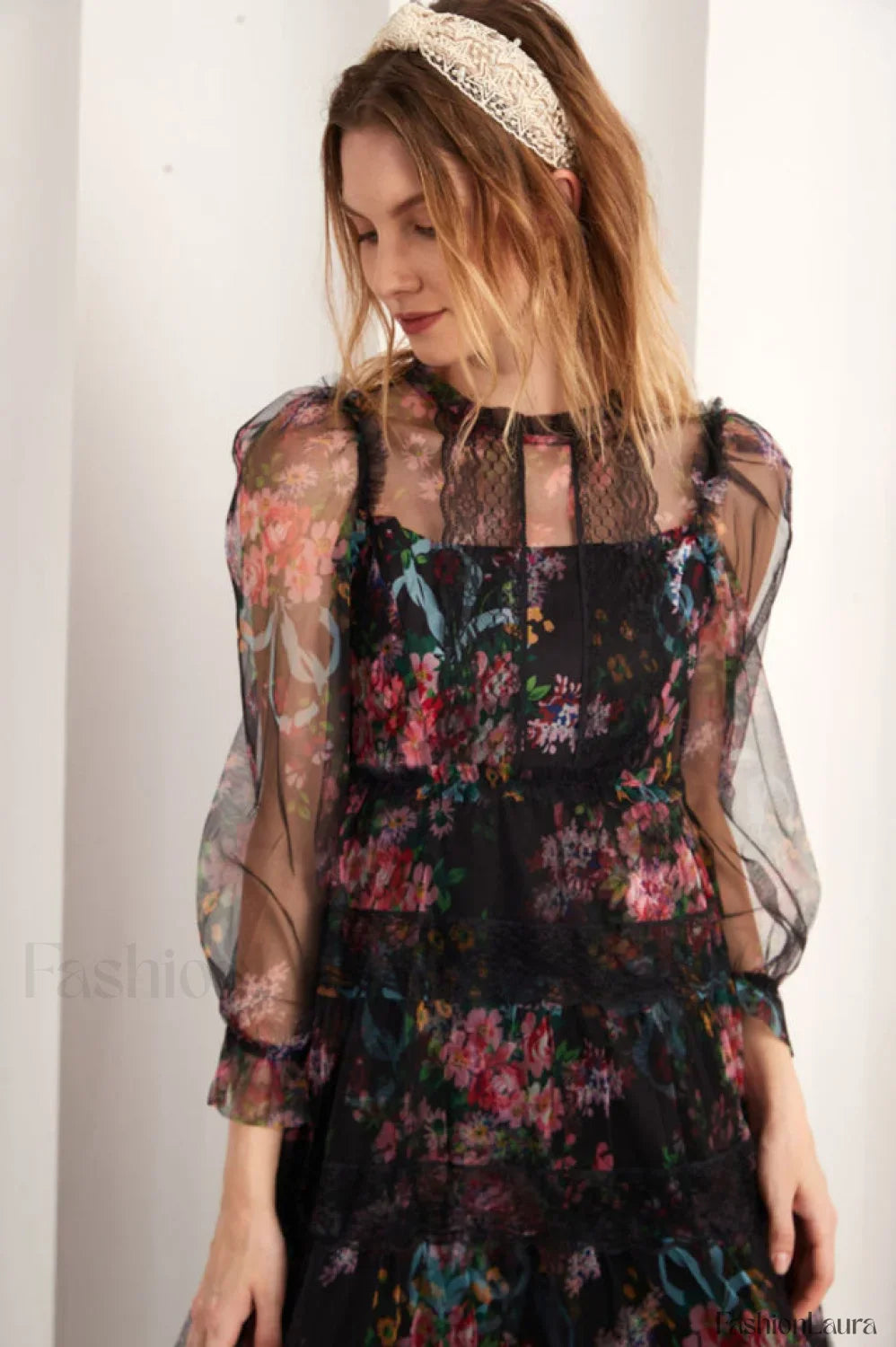 Floral Wonder Stylish Midi Dress