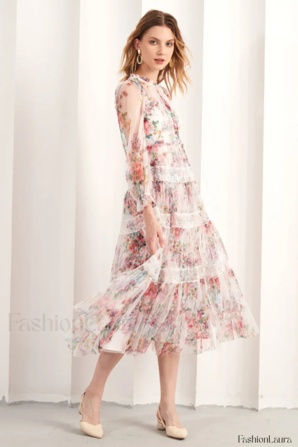 Floral Wonder Stylish Midi Dress