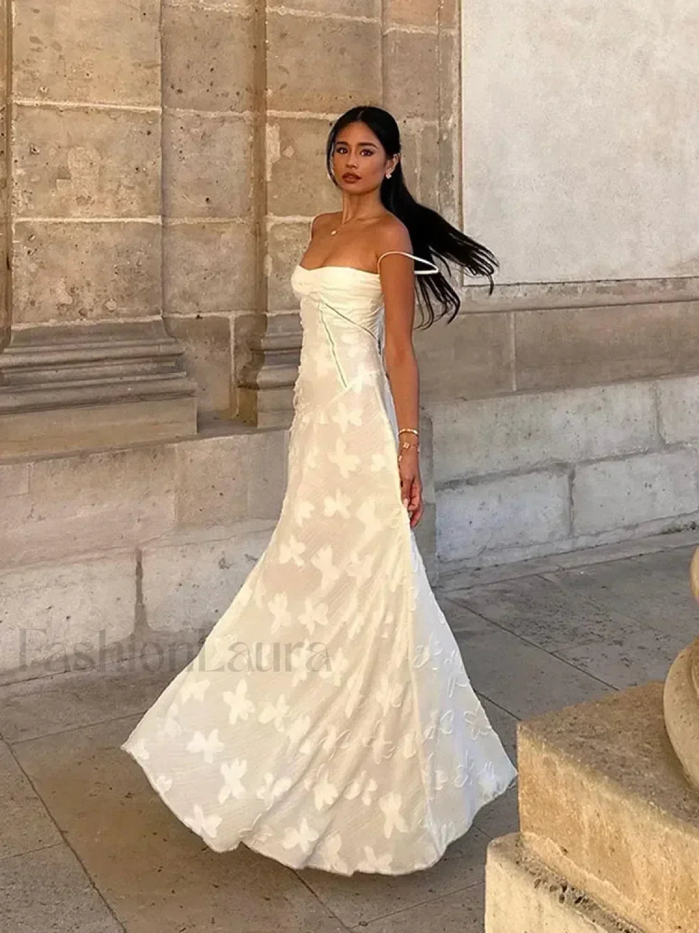 Floral Wrap Spaghetti Maxi Dress