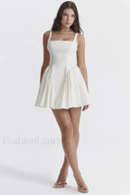 Florianne Ivory Stylish Bow Mini Dress