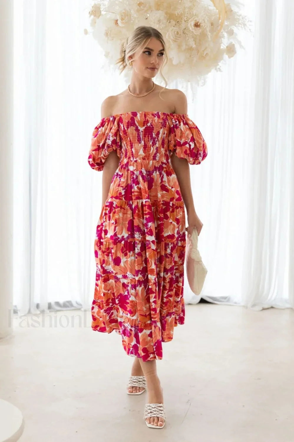 Flossy Elegant Midi Dress S / 6#