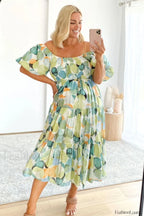 Flossy Elegant Midi Dress