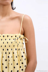 French Style Polka Dot Mini Dress