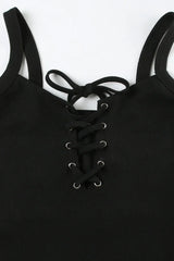 French Style V Neck Strappy High Split Waist Wrap Maxi Dress