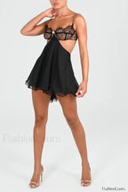 Frenchie Elegant Mini Dress