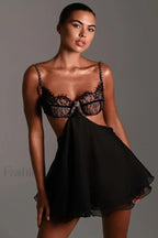 Frenchie Elegant Mini Dress