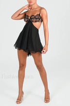 Frenchie Elegant Mini Dress