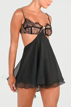 Frenchie Elegant Mini Dress XS / Black