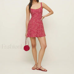 Fresh Square Collar Floral Dress