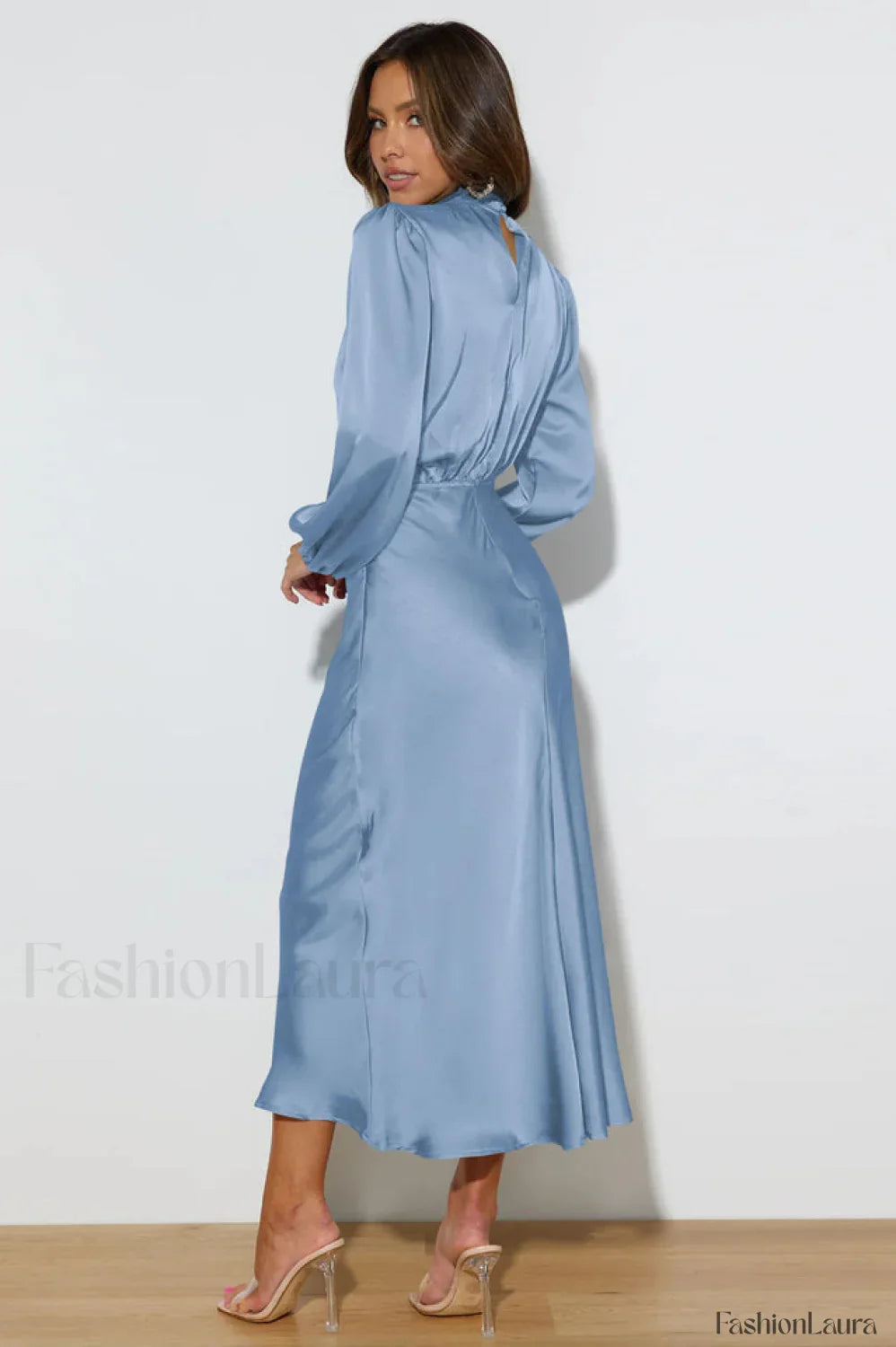 From The Source Charming High Neck Bridal Dress