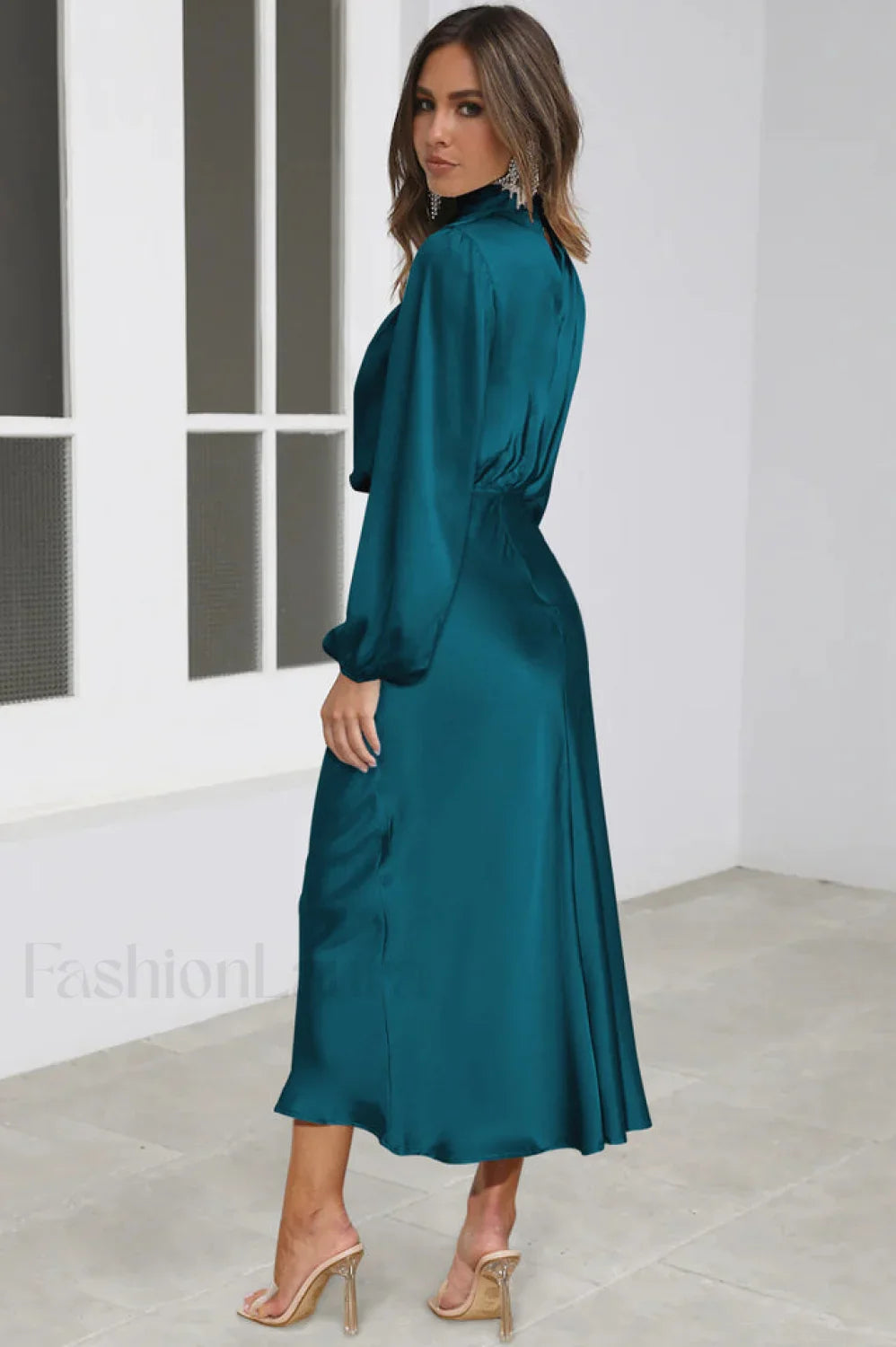 From The Source Charming High Neck Bridal Dress