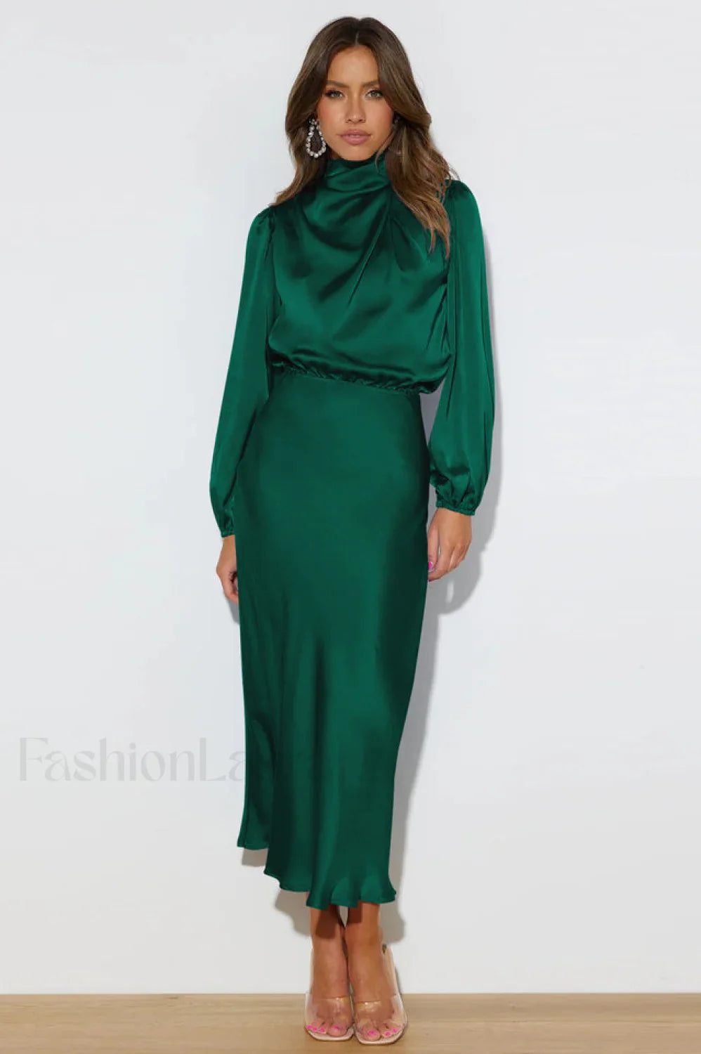 From The Source Charming High Neck Bridal Dress