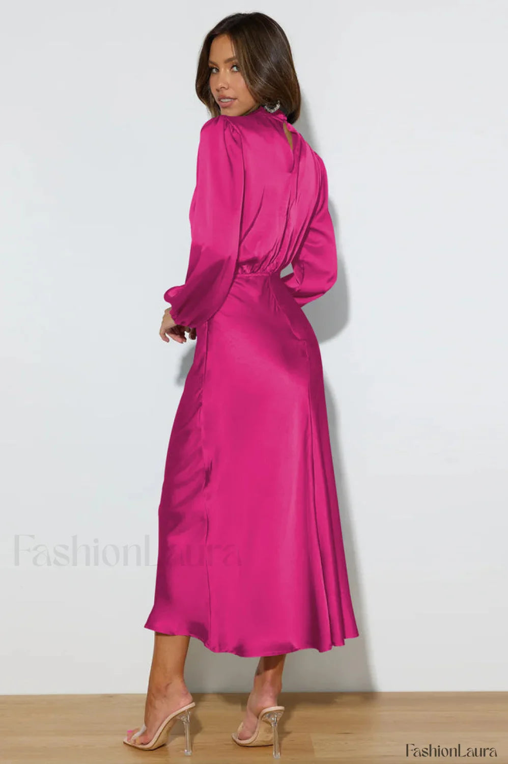 From The Source Charming High Neck Bridal Dress