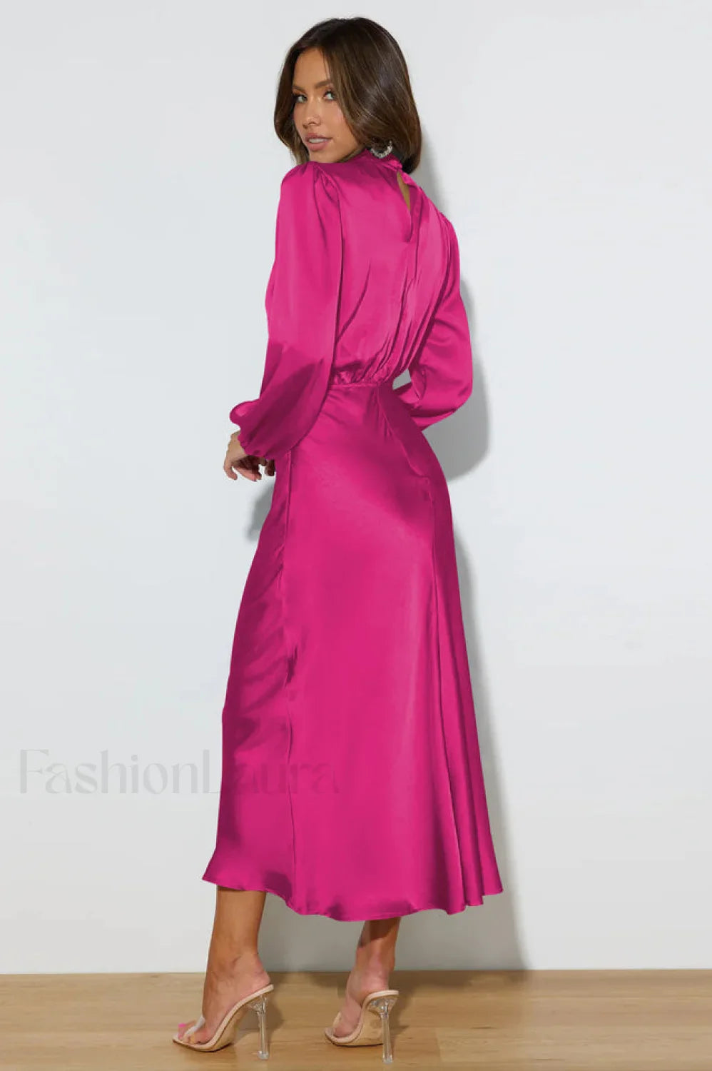 From The Source Charming High Neck Bridal Dress