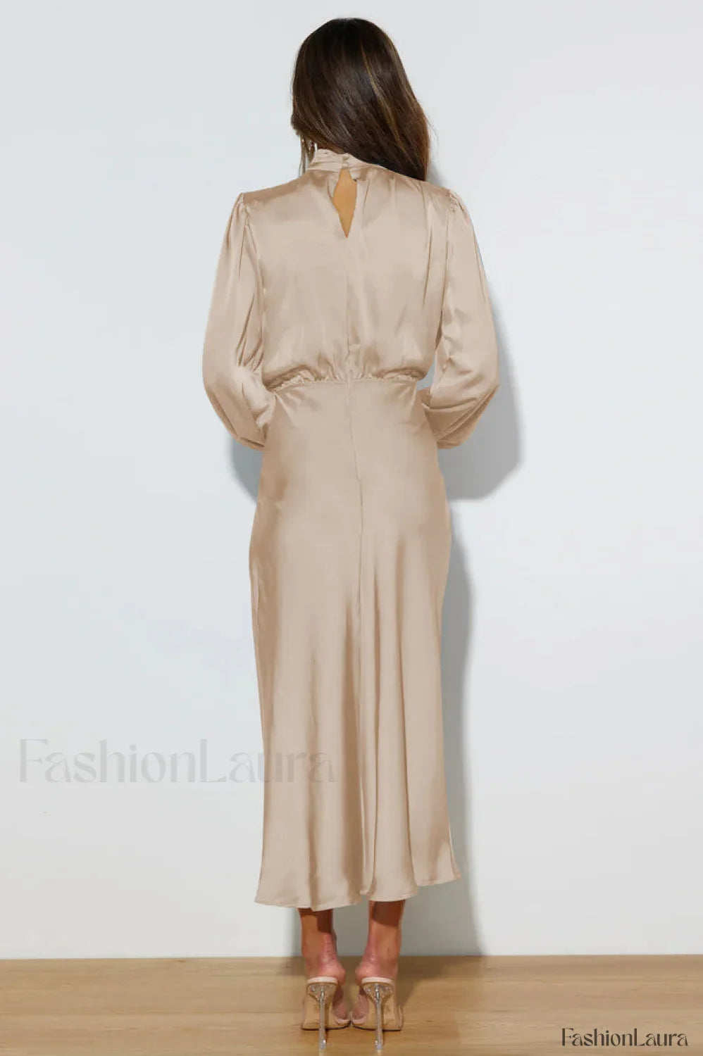 From The Source Charming High Neck Bridal Dress