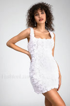 Fryni 3D Stylish Floral Mini Dress