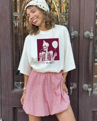 Funny Graphic Printed Cotton T Shirt