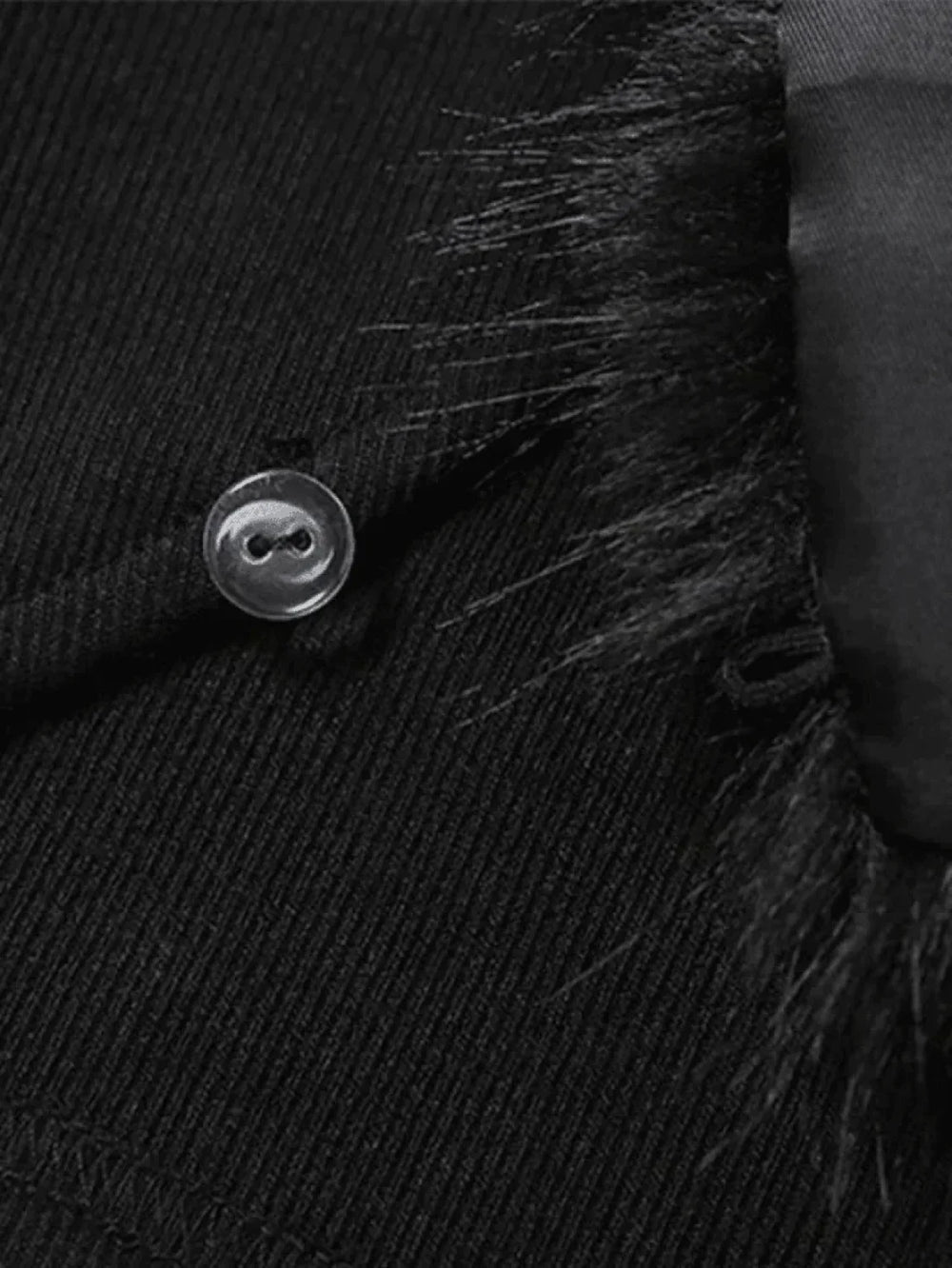 Fur Trim Black Shrug Jacket Jackets