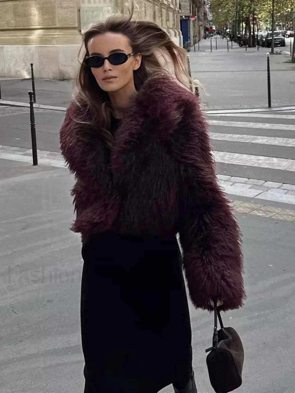 Fuzzy Faux Fur Short Coat Women Faux Fur Coats