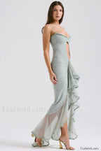 Gabriella Light Stylish Peach Ruffle Dress