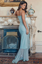 Gabriella Light Stylish Peach Ruffle Dress