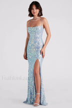 Gabrielle Formal Stylish Sequin Long Dress