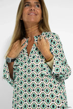 Geometric Elegant Maxi Dress