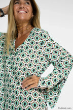 Geometric Elegant Maxi Dress