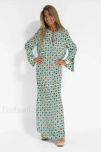 Geometric Elegant Maxi Dress