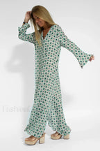 Geometric Elegant Maxi Dress