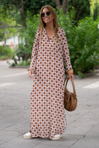 Geometric Elegant Maxi Dress