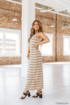Gianna Striped Stylish Maxi Dress