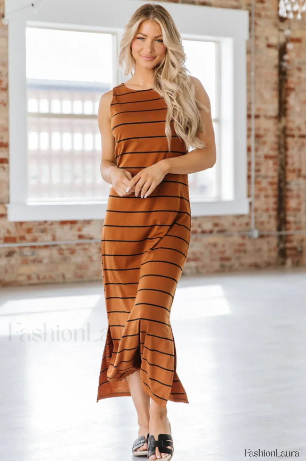 Gianna Striped Stylish Maxi Dress S / 1#