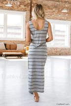 Gianna Striped Stylish Maxi Dress