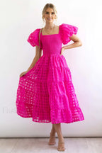 Gin Elegant Midi Dress S / Hot Pink