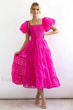 Gin Elegant Midi Dress S / Hot Pink