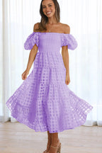 Gin Elegant Midi Dress S / Lavender