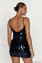 Giselle Disc Stylish Sequin Mini Dress Party Dresses L